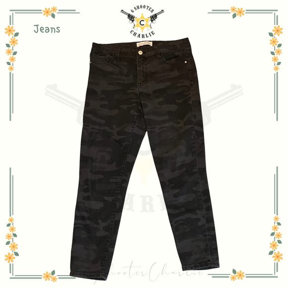Social Standard by Sanctuary Ladies Skinny Ankle Denim Jeans Camo Size 6 - Picture 1 of 9